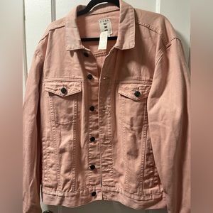Nwt Aero blush pink jean jacket xl